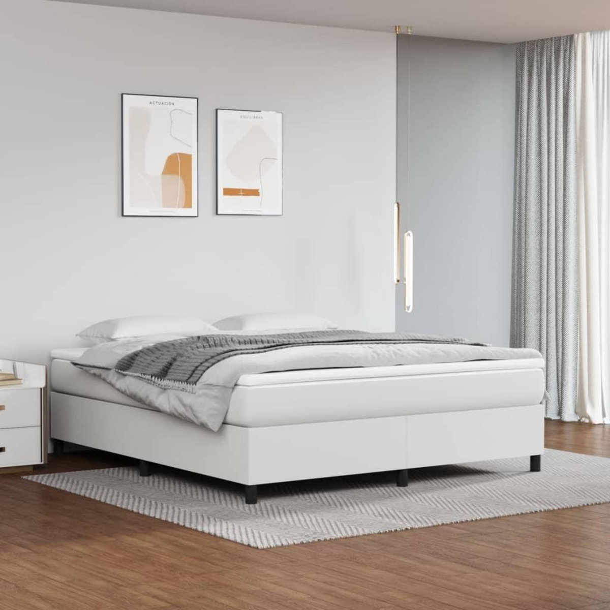 VIDAXL Cadre de lit sans matelas blanc 160x200 cm similicuir
