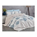 GENERIQUE Parure de lit - 1 housse de couette 220 x 240 cm + 2 taies d'oreiller 60 x 60 cm - 100% coton renforcé - Bleu
