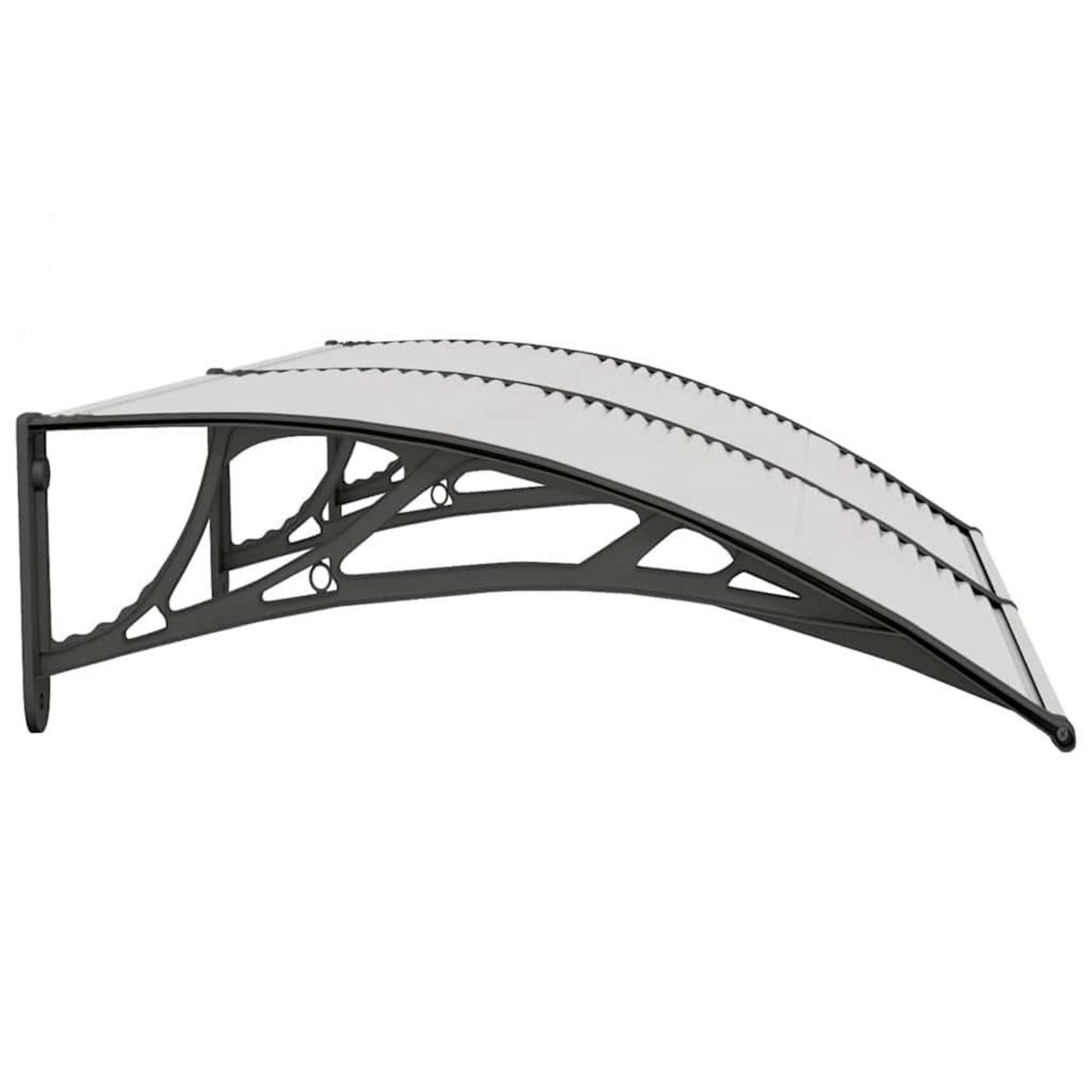 VIDAXL Auvent de porte Noir et transparent 150x75 cm Polycarbonate