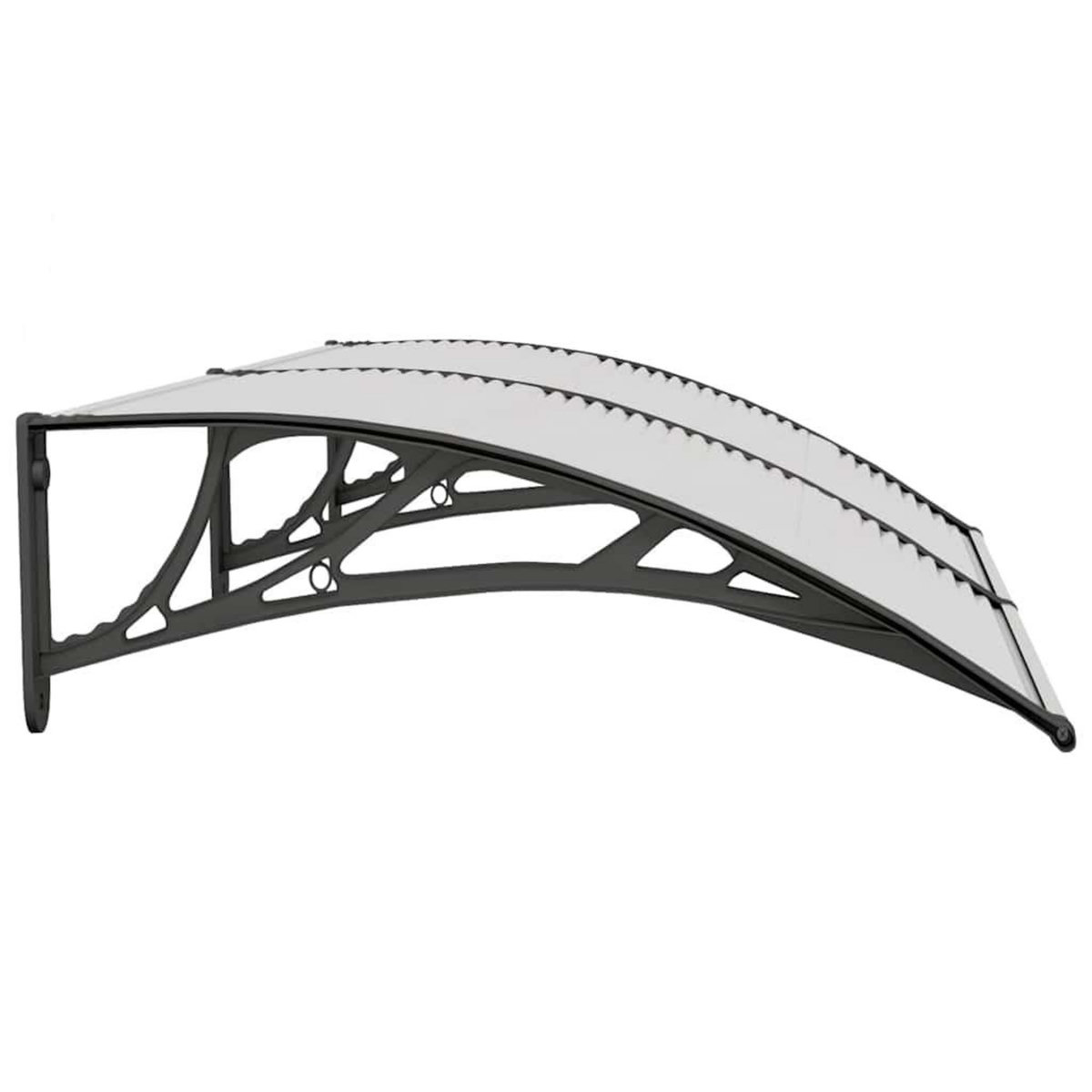 VIDAXL Auvent de porte Noir et transparent 150x75 cm Polycarbonate