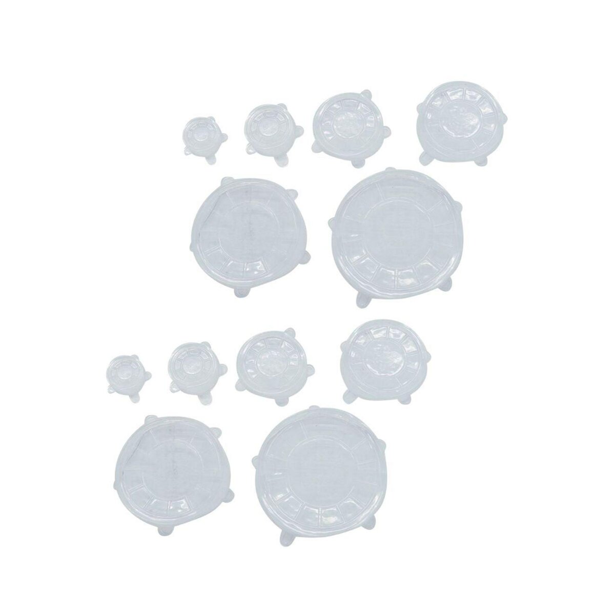 Fackelmann Ensemble de 12 couvercles de conservation en silicone étirable de 6 à 20 cm Fackelmann Basic