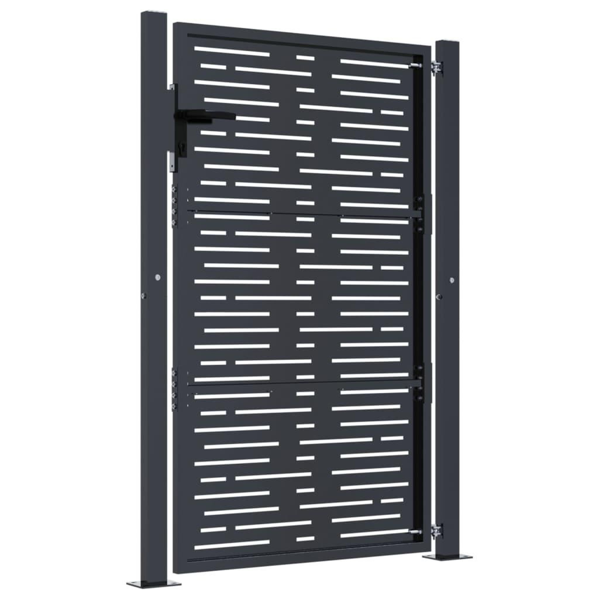 Voir la diapositive 5 : VIDAXL Portail de jardin anthracite 105x130 cm conception de carre