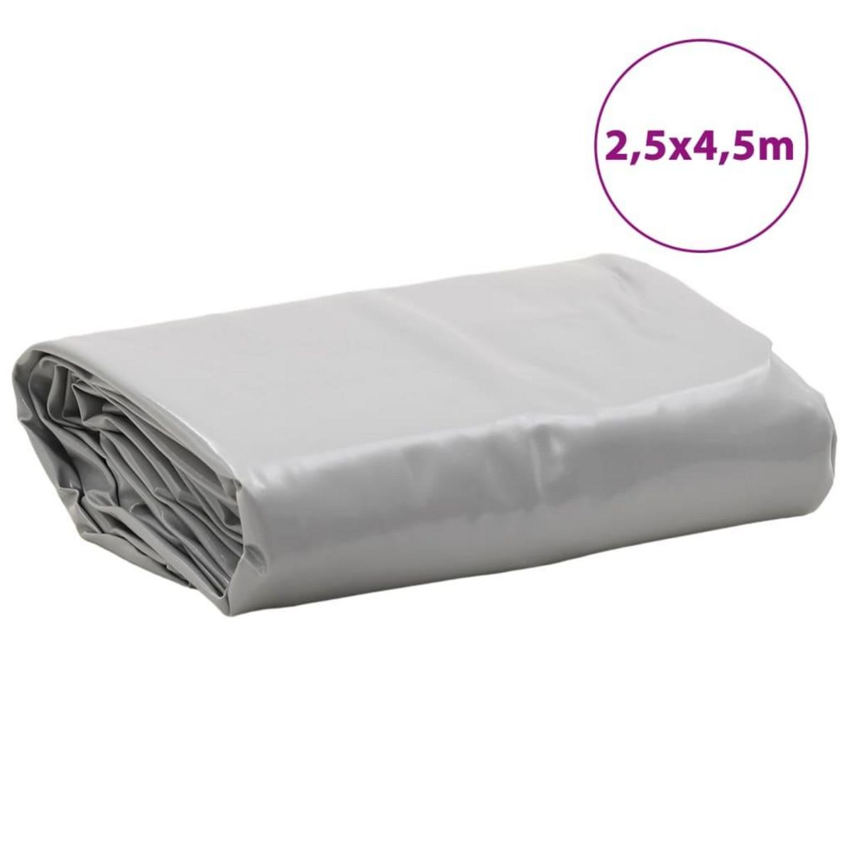 VIDAXL Bache gris 2,5x4,5 m 600 g/m²