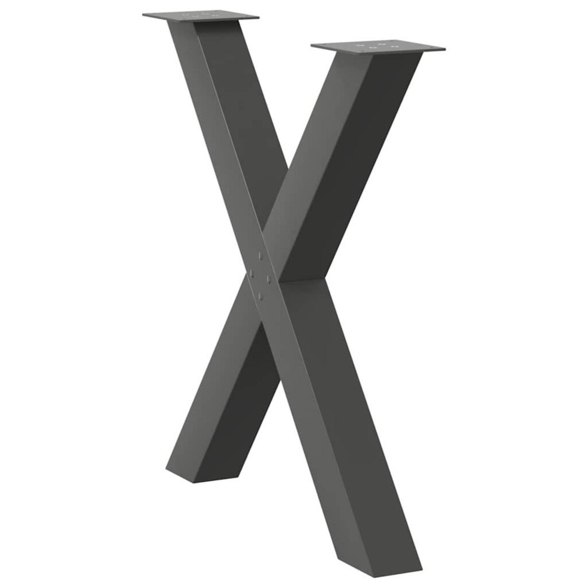 VIDAXL Pieds de table a manger forme de X 3 pcs 70x(72-73) cm acier