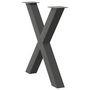 Voir la diapositive 4 : VIDAXL Pieds de table a manger forme de X 3 pcs 70x(72-73) cm acier