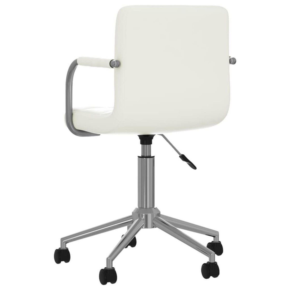 VIDAXL Chaise de bureau pivotante Blanc Similicuir