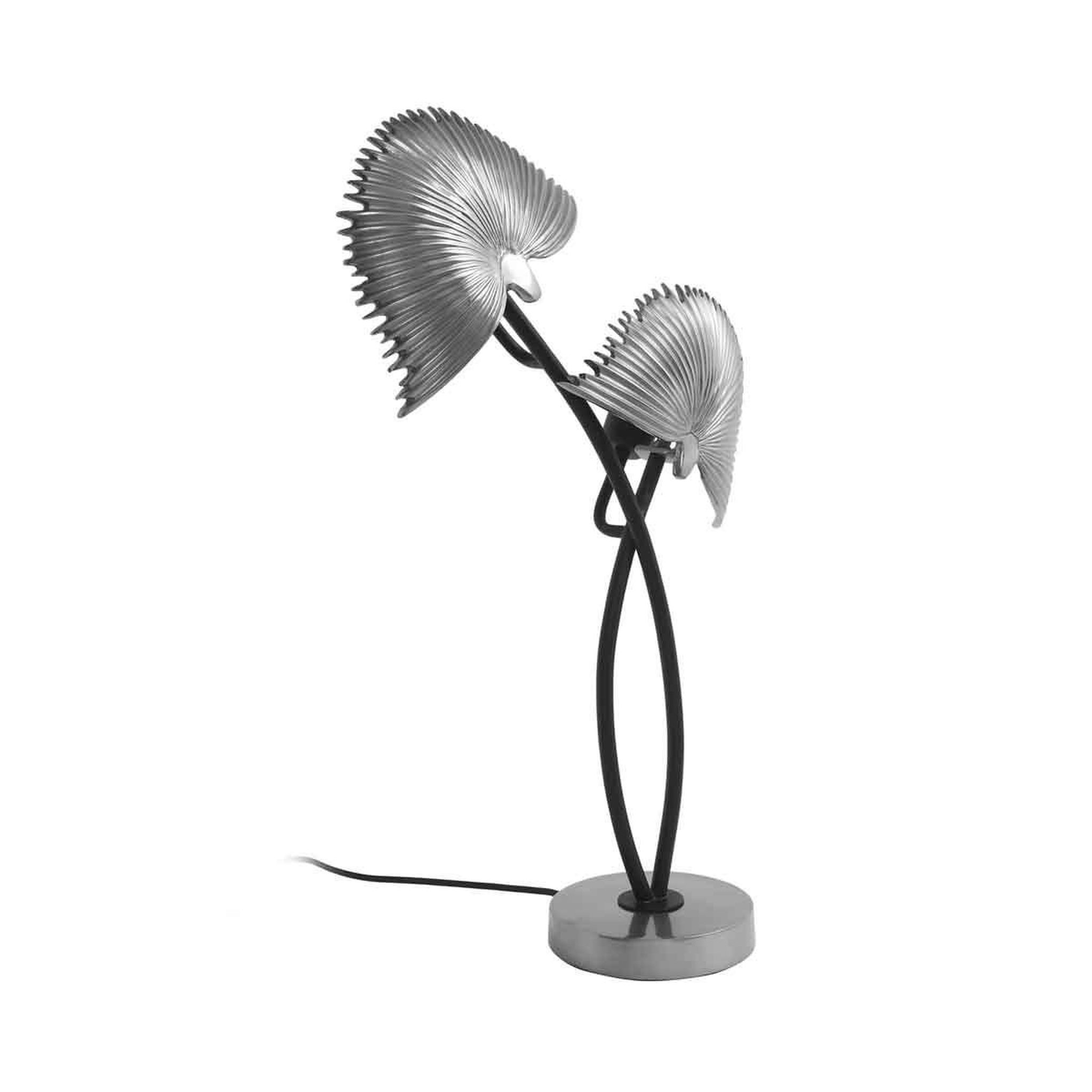 Voir la diapositive 2 : Paris Prix Lampe à Poser 2 Têtes Design  Sue  60cm Argent