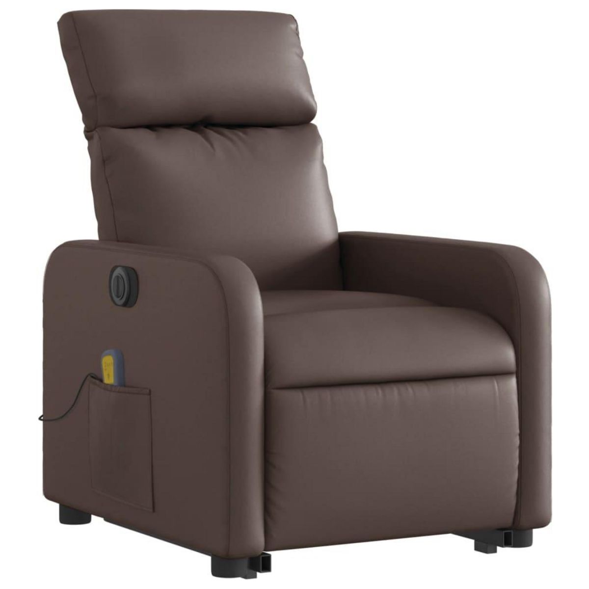 VIDAXL Fauteuil inclinable de massage electrique marron similicuir