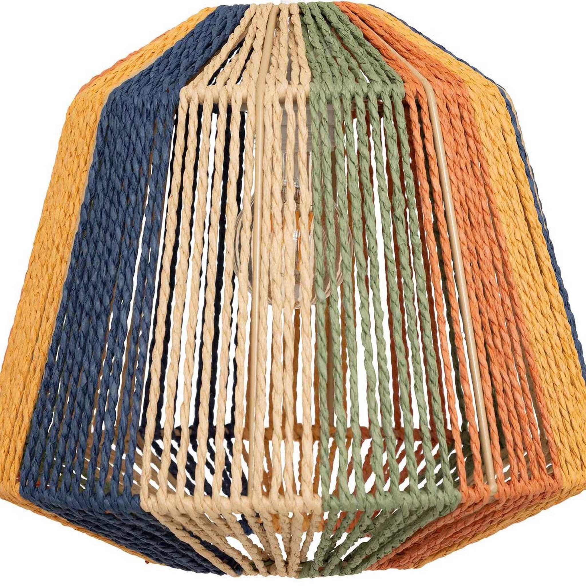 Voir la diapositive 2 : Atmosphera Kids Lampe suspension corde  jily  29cm multicolore