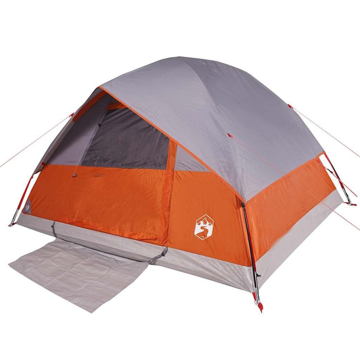 VIDAXL Tente familiale a dome 6 personnes orange impermeable