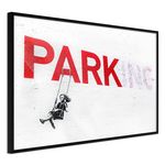 Paris Prix Affiche Murale Encadrée  Banksy Parking. Coloris disponibles : Jaune, Noir