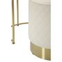 Voir la diapositive 6 : Paris Prix Table de Chevet Avec Pouf  Sharon  70cm Blanc & Or