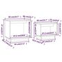 Voir la diapositive 6 : VIDAXL Tables basses gigognes 2 pcs Bois de pin massif