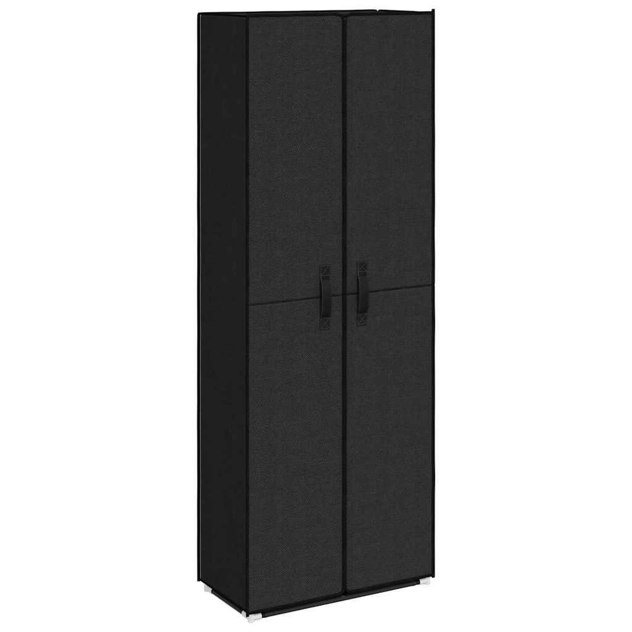 VIDAXL Armoire a chaussures noir 60x30x166 cm tissu