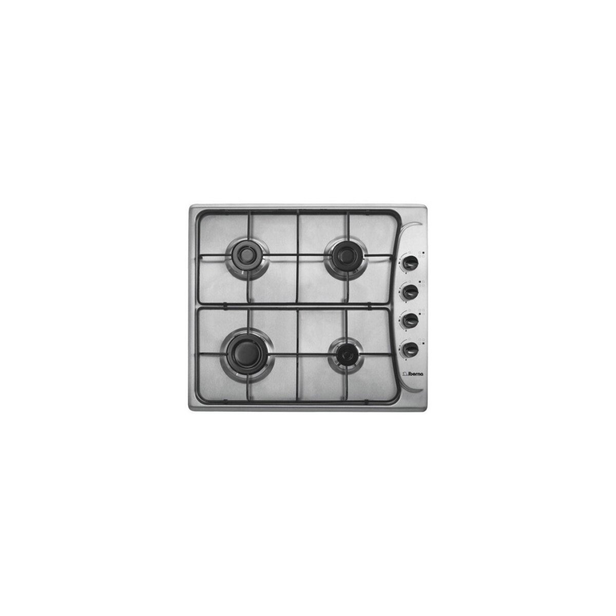Iberna Table de cuisson à gaz PI461/6ASX, 60 cm, 4 foyers