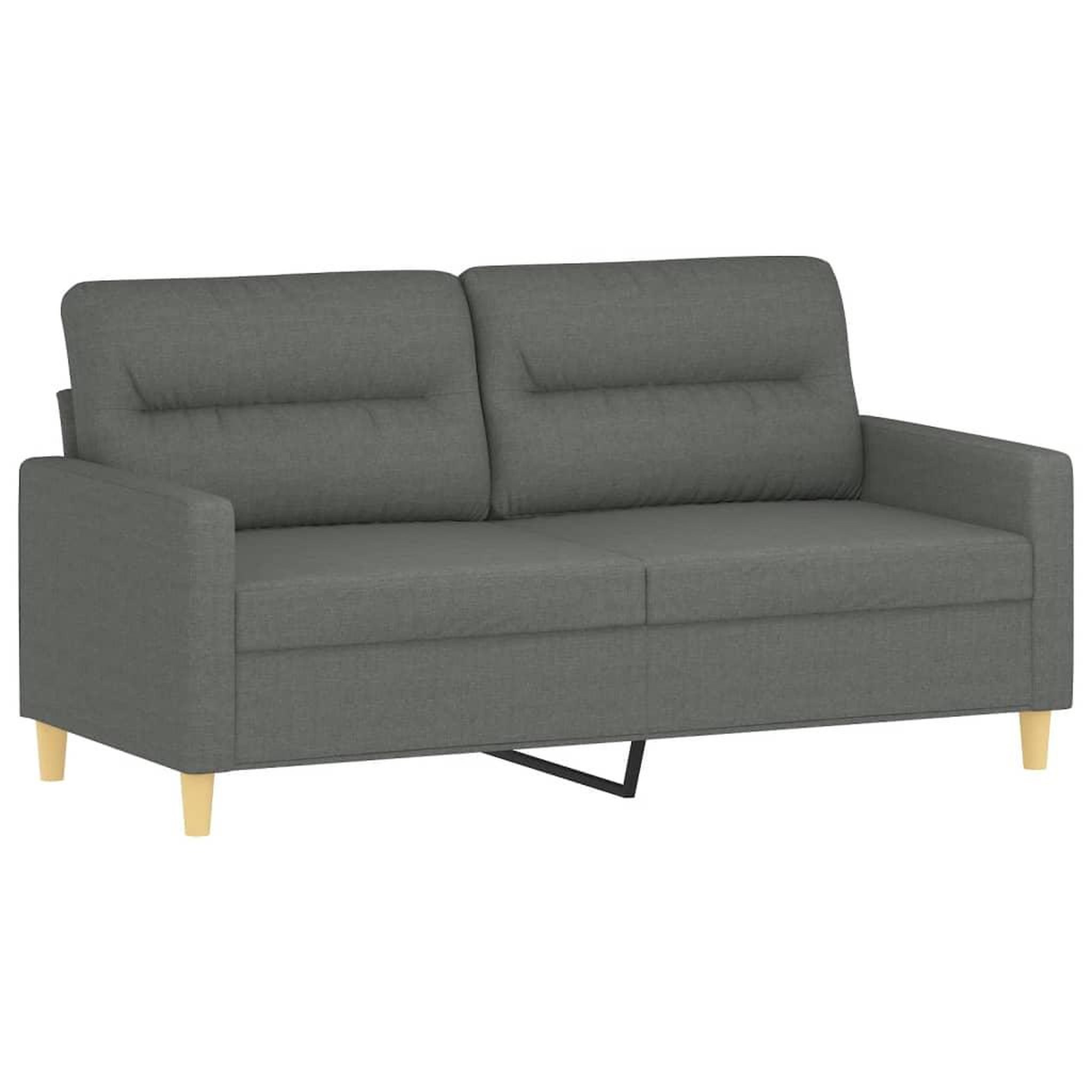 Voir la diapositive 4 : VIDAXL Ensemble de canapes 3 pcs coussins gris fonce tissu