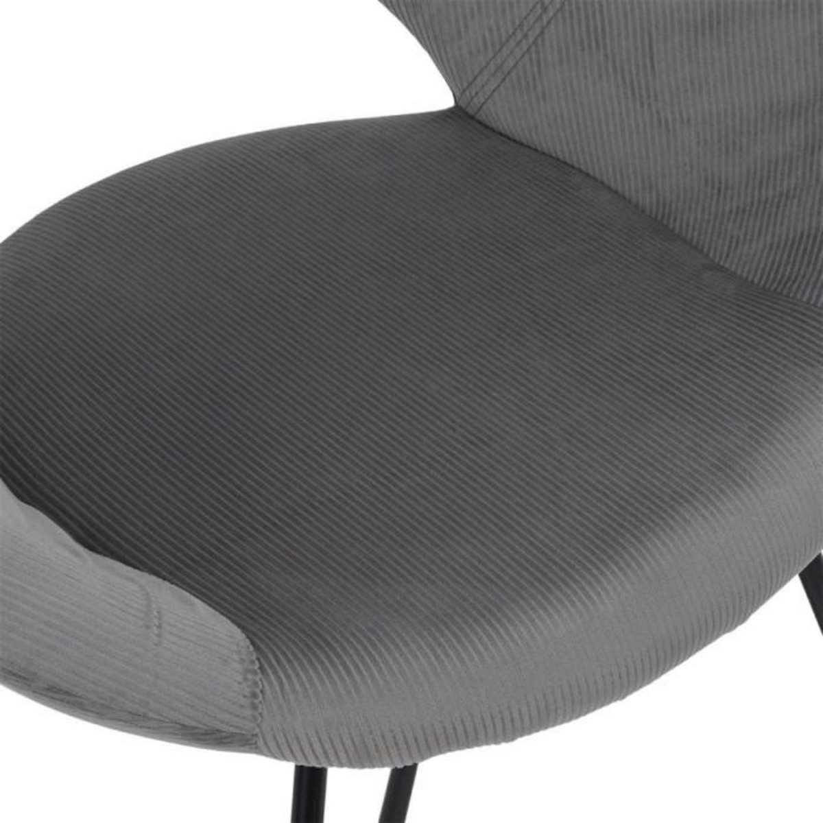 Paris Prix Fauteuil Design Velours Côtelé  Giulia  84cm Gris