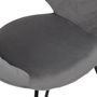 Voir la diapositive 6 : Paris Prix Fauteuil Design Velours Côtelé  Giulia  84cm Gris