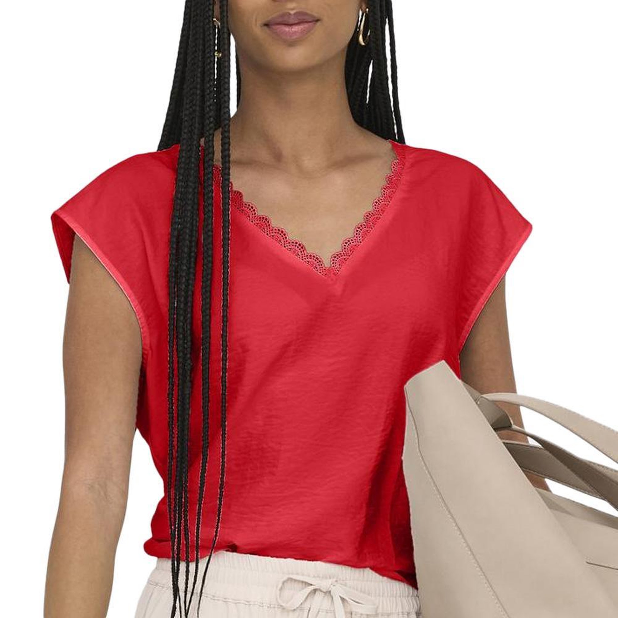 JACQUELINE DE YONG Blouse Rouge Femme JDY Train. Coloris disponibles : Rouge