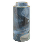 Paris Prix Vase Cylindrique en Céramique  Elegant  34cm Bleu