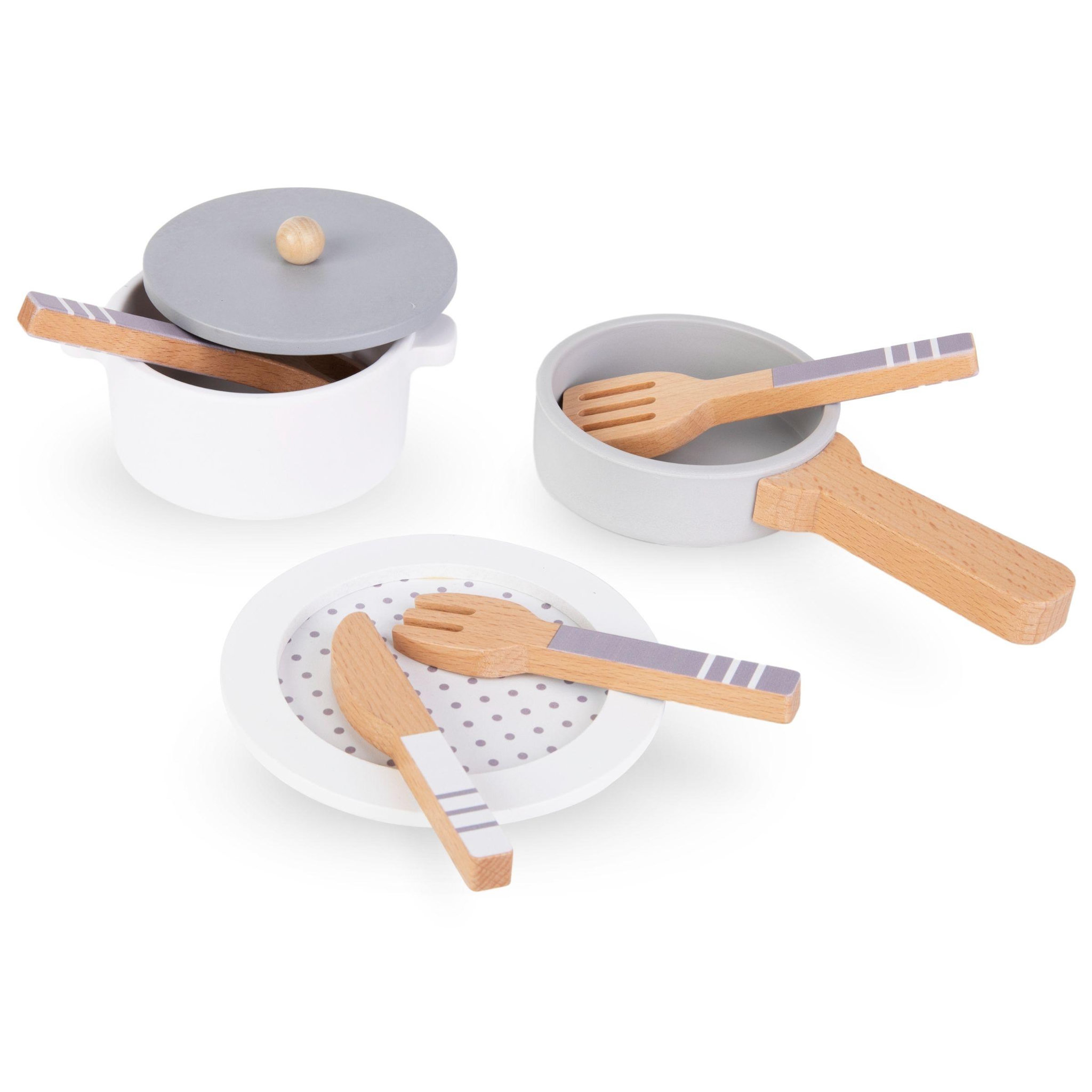 Voir la diapositive 3 : MAMABRUM Égouttoir et vaisselle de cuisine en bois dinette mamabrum