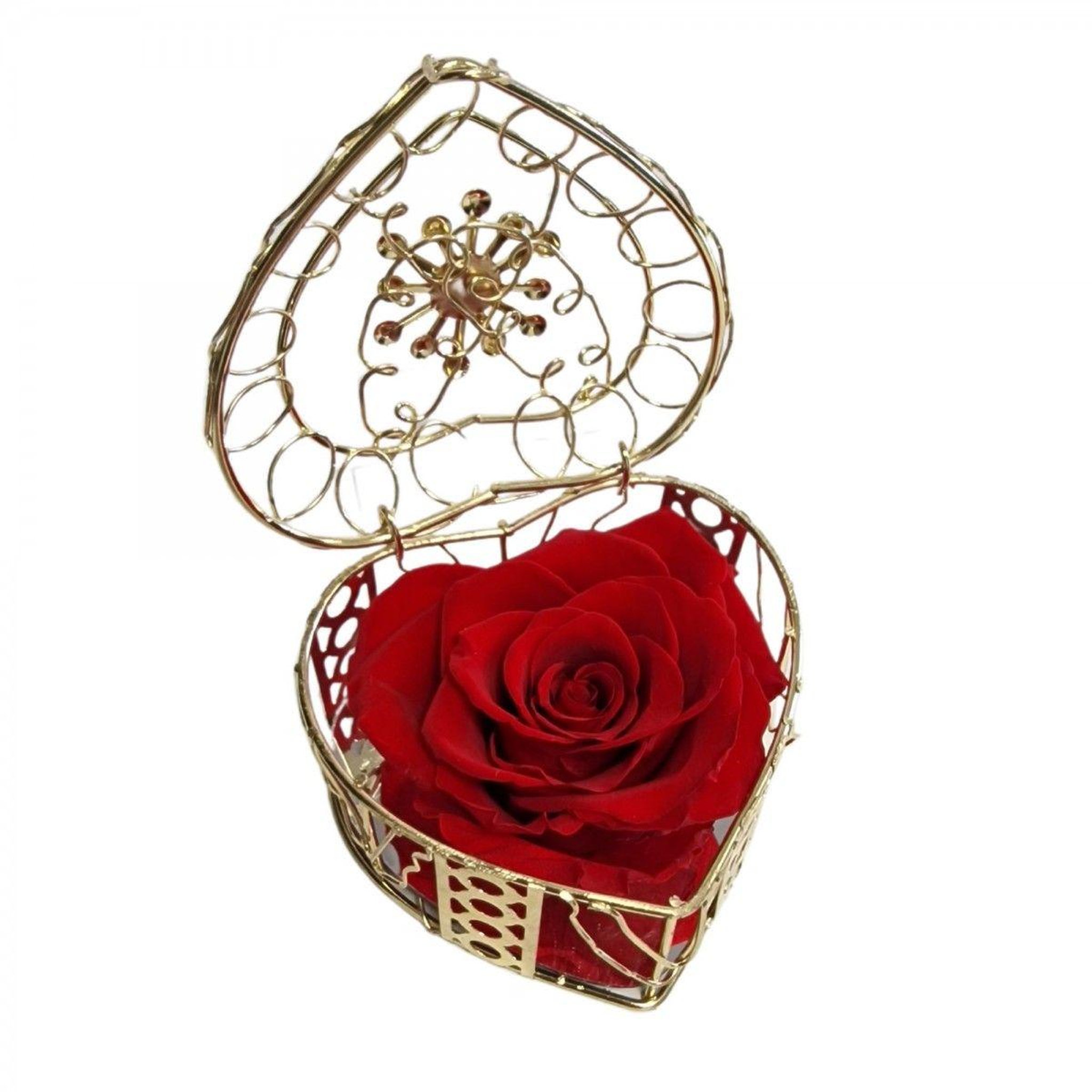 Voir la diapositive 3 : SC CRYSTAL Coffret cœur et sa rose éternelle - stabilisée
