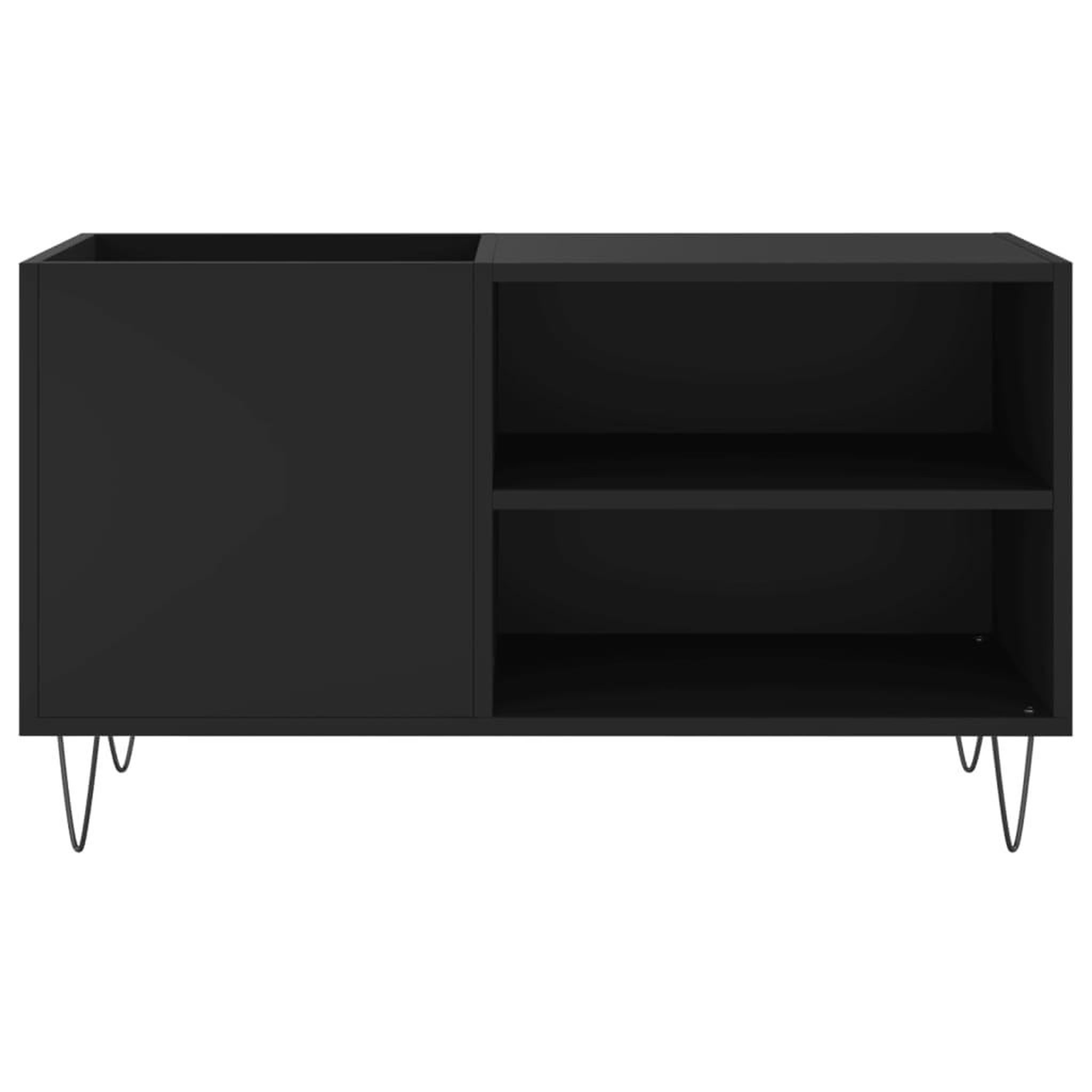 Voir la diapositive 4 : VIDAXL Armoire a disques noir 85x38x48 cm bois d'ingenierie