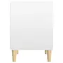 VIDAXL Table de chevet Blanc brillant 40x35x50 cm Bois d'ingenierie