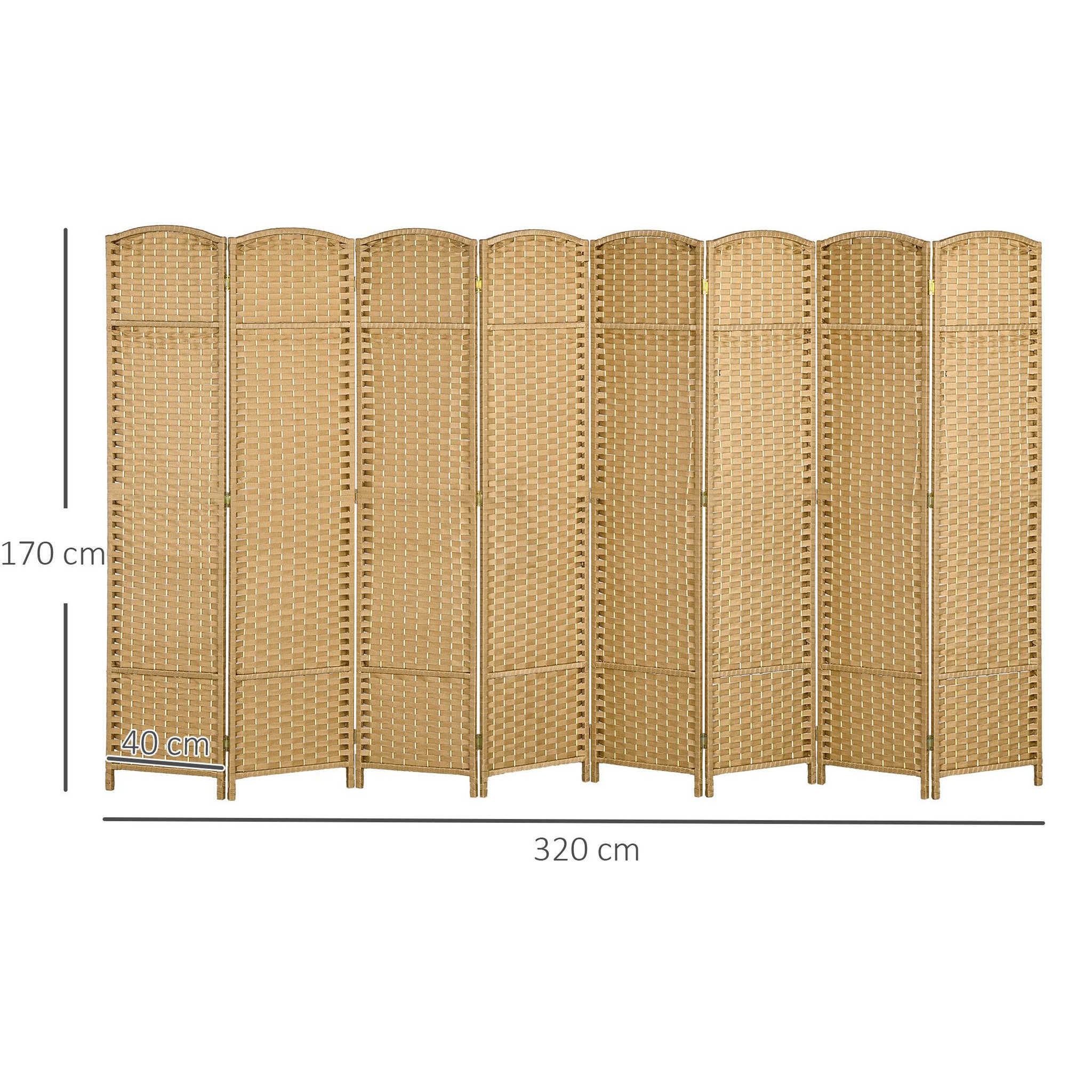 Voir la diapositive 3 : HOMCOM Paravent intérieur en bois 8 panneaux pliable bois naturel