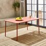 Voir la diapositive 3 : SWEEEK Table de jardin métal 6-8 places, Amelia 160x90xH72.5cm