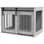 Voir la diapositive 5 : PAWHUT Cage pour chien animaux style industriel - porte coulissante verrouillable - acier noir aspect bois gris