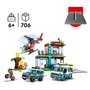 LEGO City 60371 Le QG des véhicules d'urgences, avec Hélicoptère de Pompier, Jouet Camion Ambulance, Moto et Voiture de Police