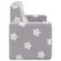 Voir la diapositive 4 : VIDAXL Canape pour enfants a 2 places Gris clair etoiles Peluche douce