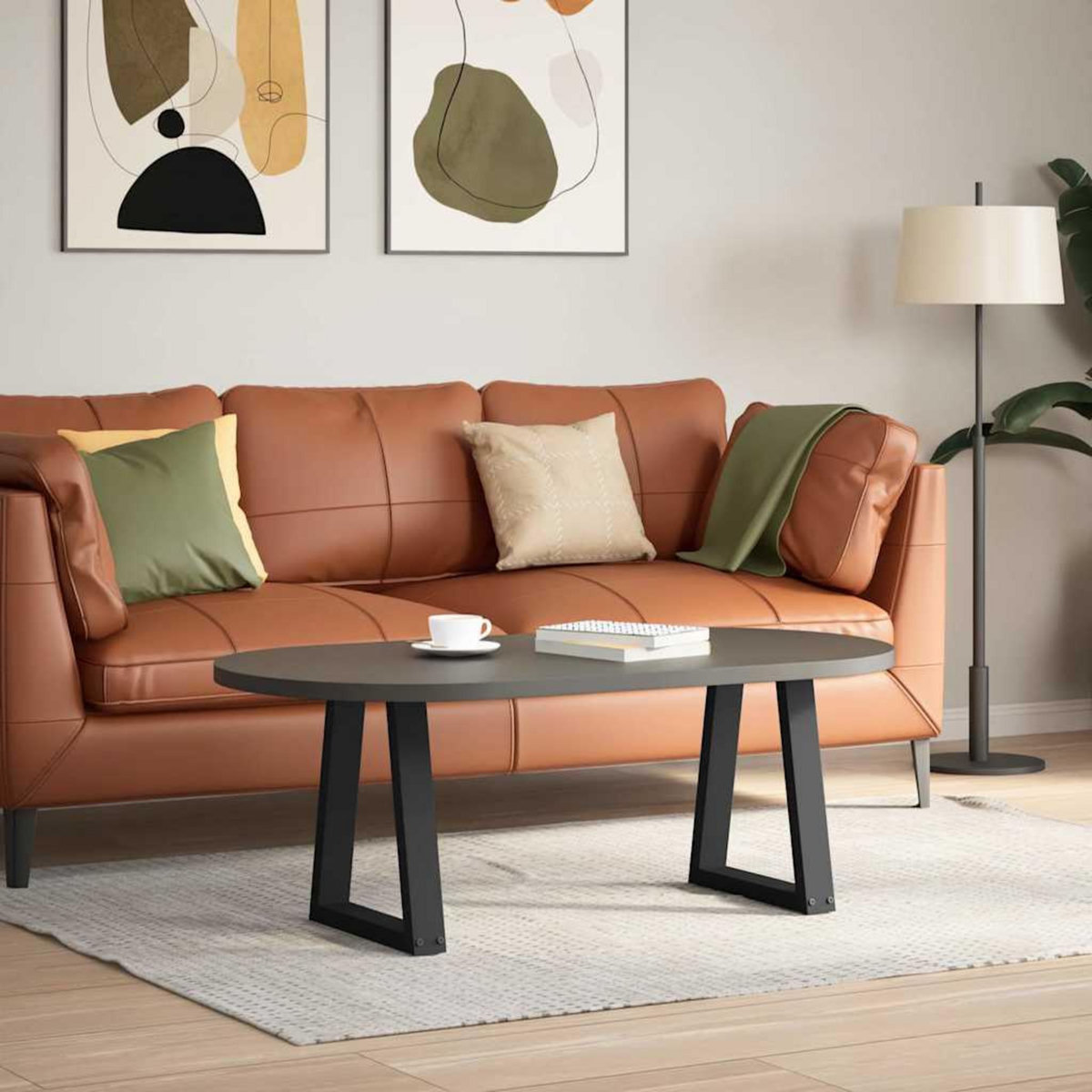 VIDAXL Pieds de table a manger en forme de V 2 pcs noir 28x(42-43,3)cm