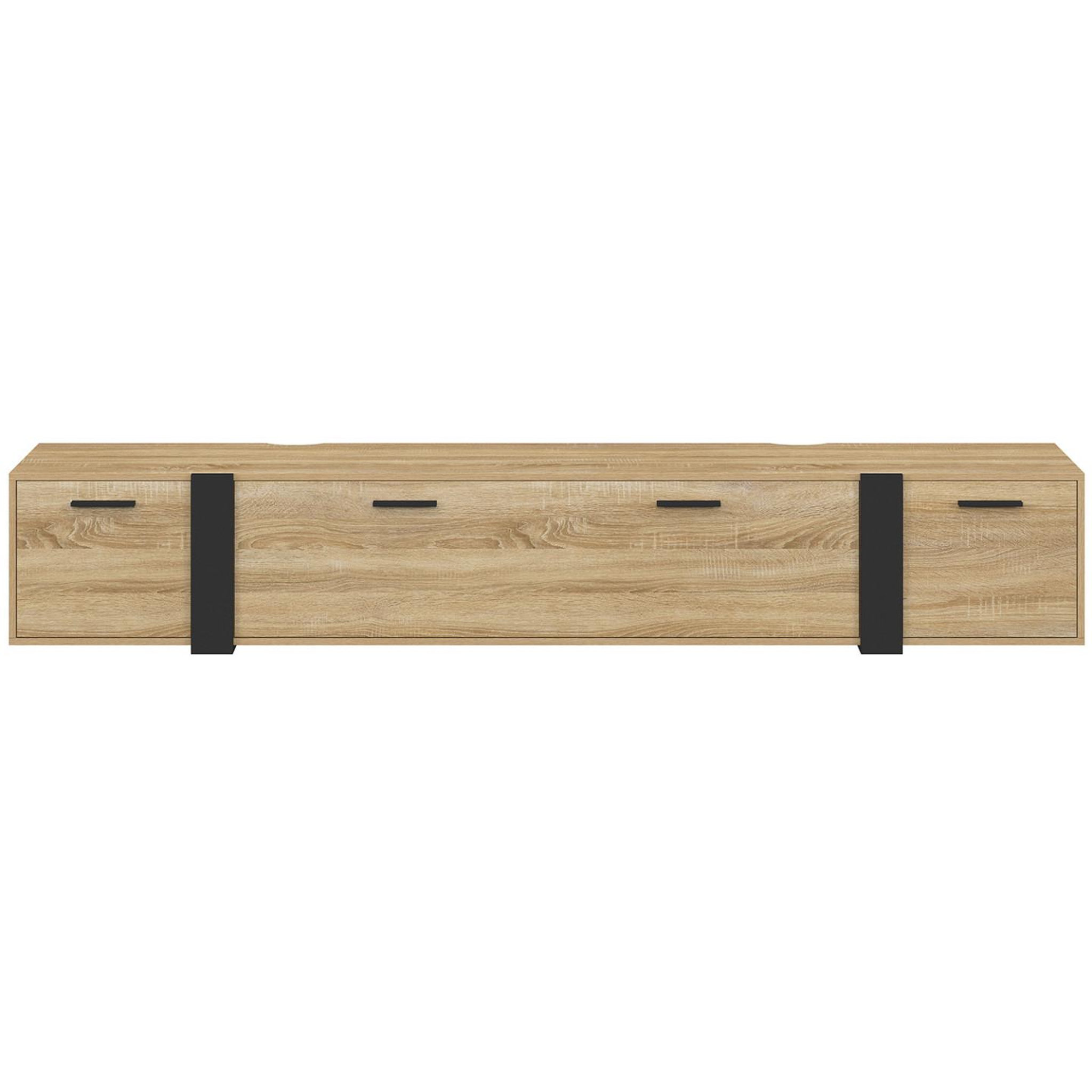 Voir la diapositive 3 : ID MARKET Meuble tv 180 cm suspendu phoenix 3 portes design industriel