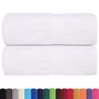 Voir la diapositive 2 : VIDAXL Serviettes d invité 2 pcs blanc 30x50 cm 360 g m² 100% coton