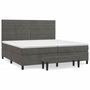 Voir la diapositive 2 : VIDAXL Sommier a lattes de lit et matelas Gris fonce 200x200cm Velours