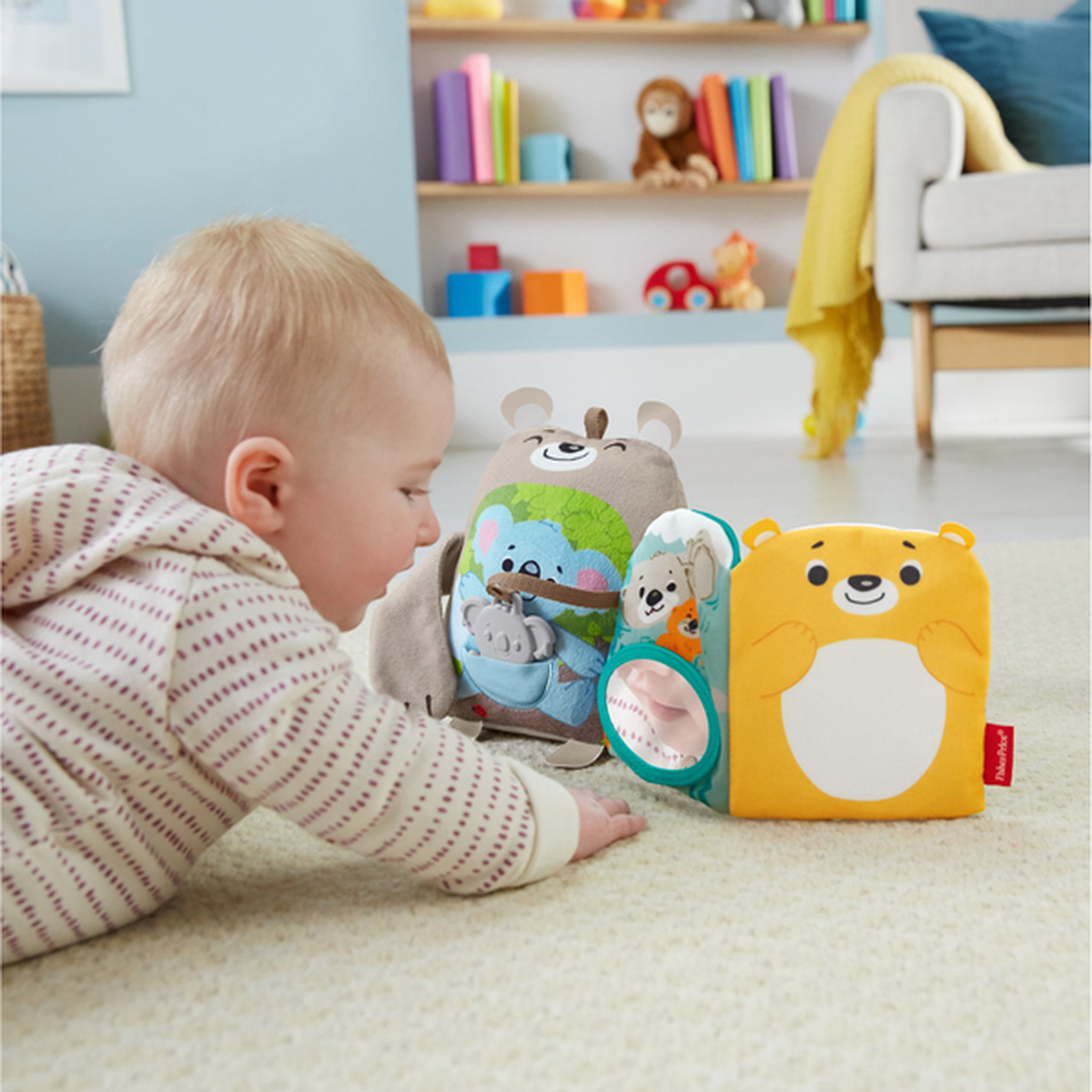 Voir la diapositive 4 : Fisher price Mon Livre Peluche d'Activités