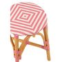 Voir la diapositive 3 : Paris Prix Tabouret en Rotin  Danial  44cm Rose & Naturel