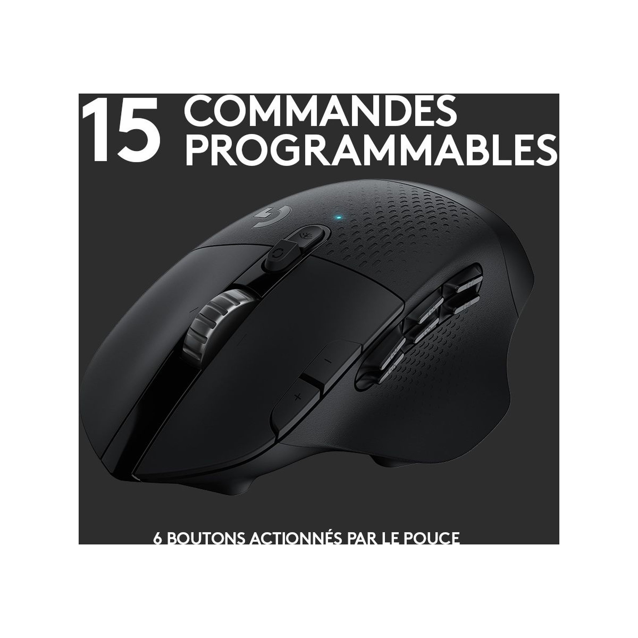 Voir la diapositive 2 : Logitech Souris gamer G604 Lightspeed Noir
