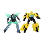 HASBRO Figurines Cyber-Combiner Bumblebee et Mo Malto, jouets interactifs pour filles et garçons,Transformers EarthSpark, des 6 ans