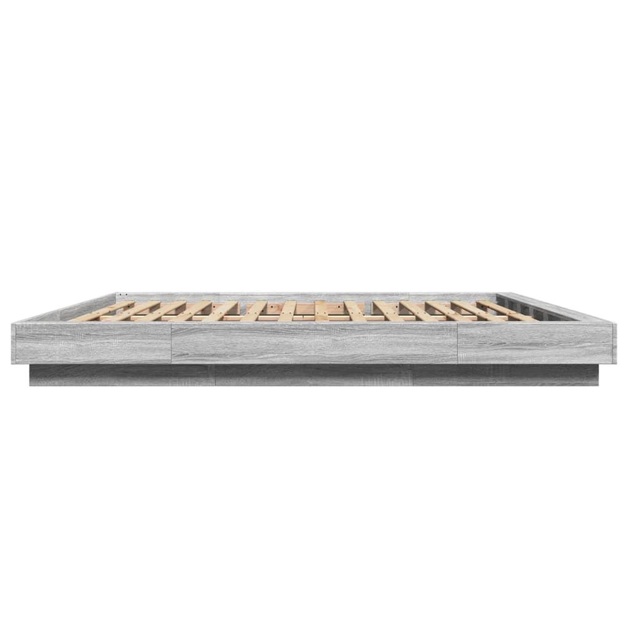 Voir la diapositive 5 : VIDAXL Cadre de lit sans matelas sonoma gris 200x200 cm