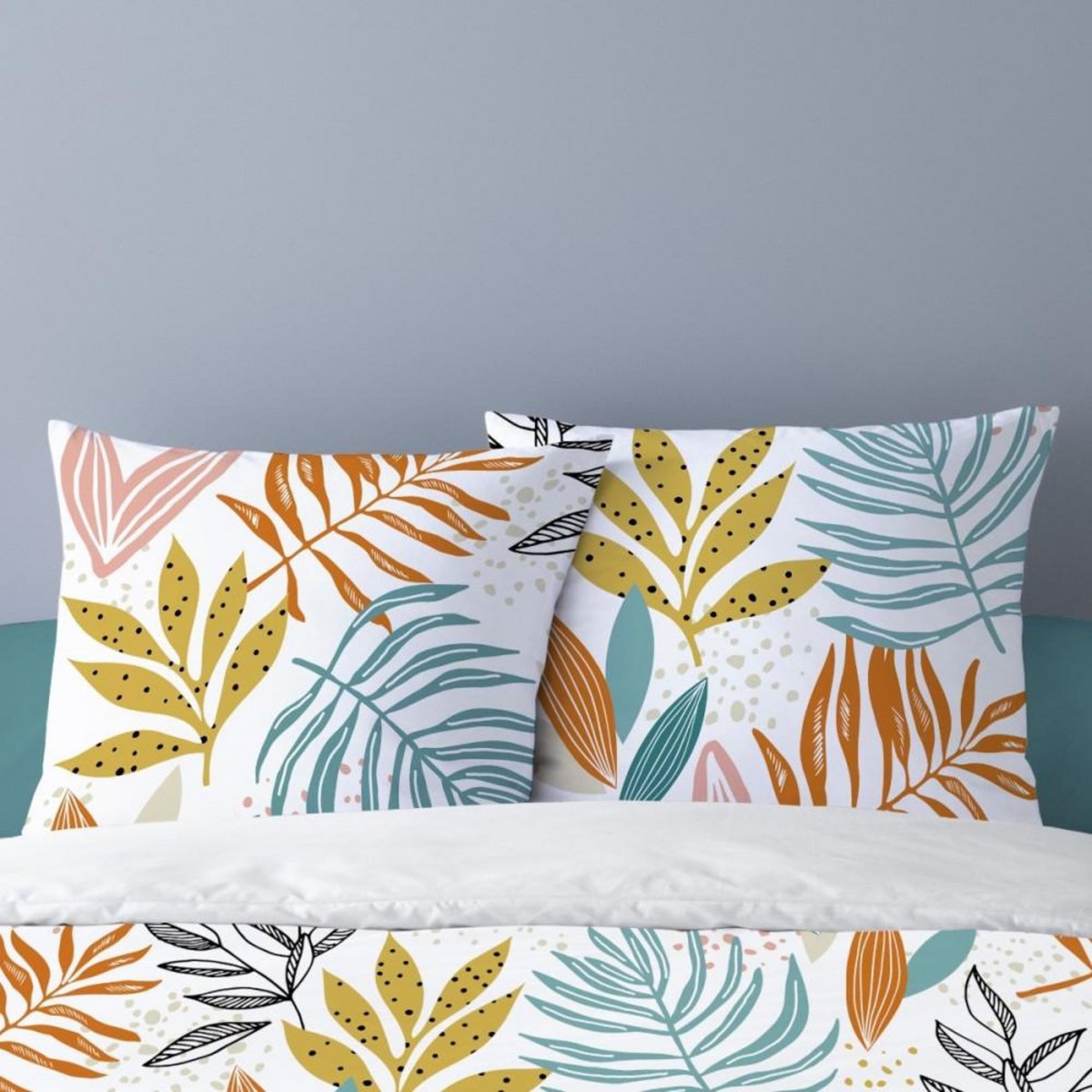 Dourev Housse de couette 260x240 FLORIS + 2 taies 100% coton