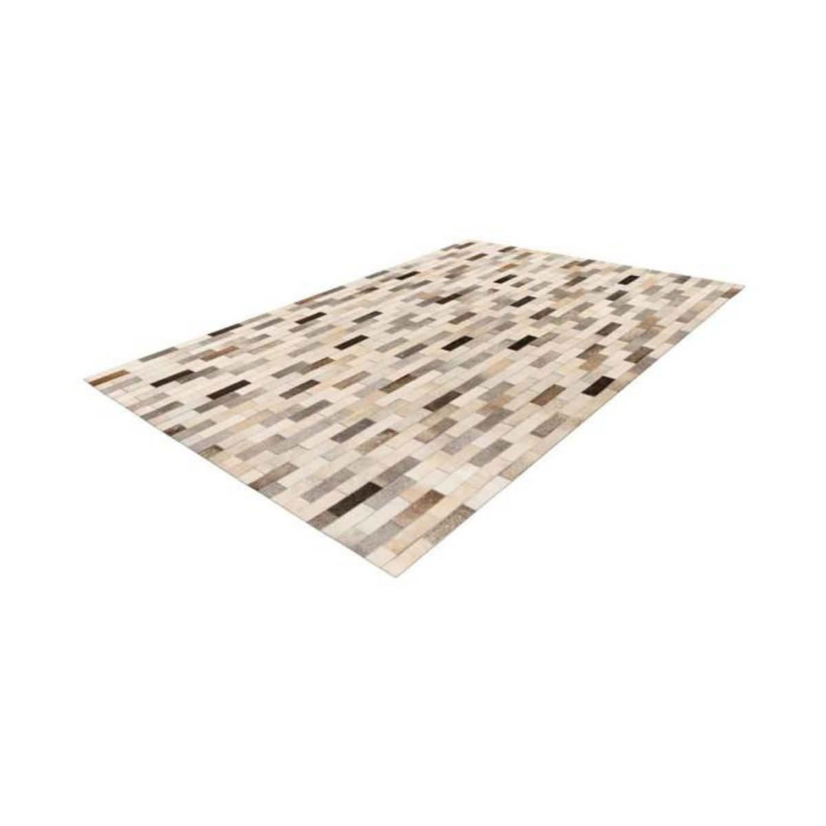 Paris Prix Tapis Imprimé Fait Main en Cuir  Ravi  Gris