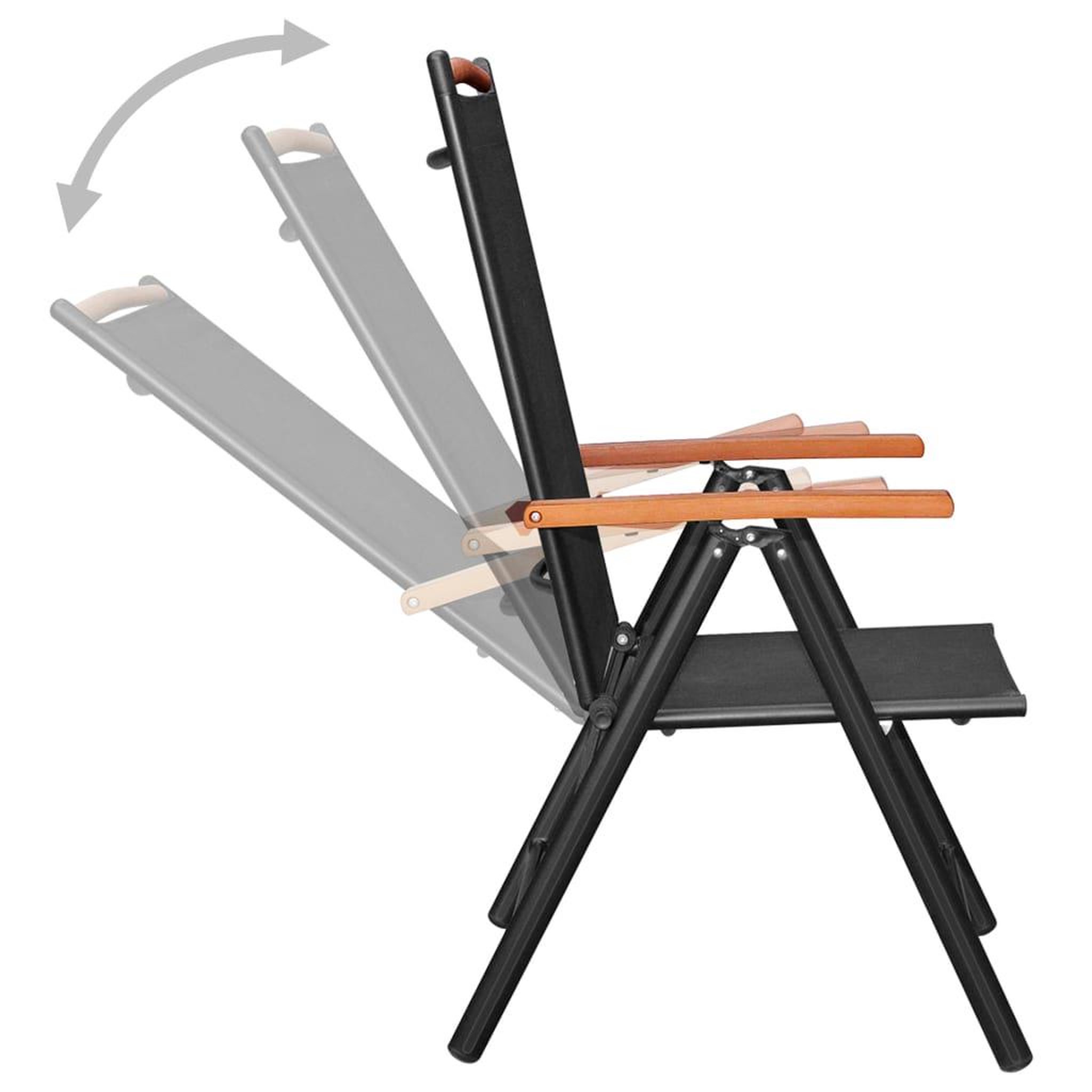 Voir la diapositive 5 : VIDAXL Ensemble a manger de jardin 5 pcs aluminium noir