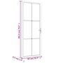 Voir la diapositive 6 : VIDAXL Porte interieure 83x201,5 cm Blanc Verre mat et aluminium