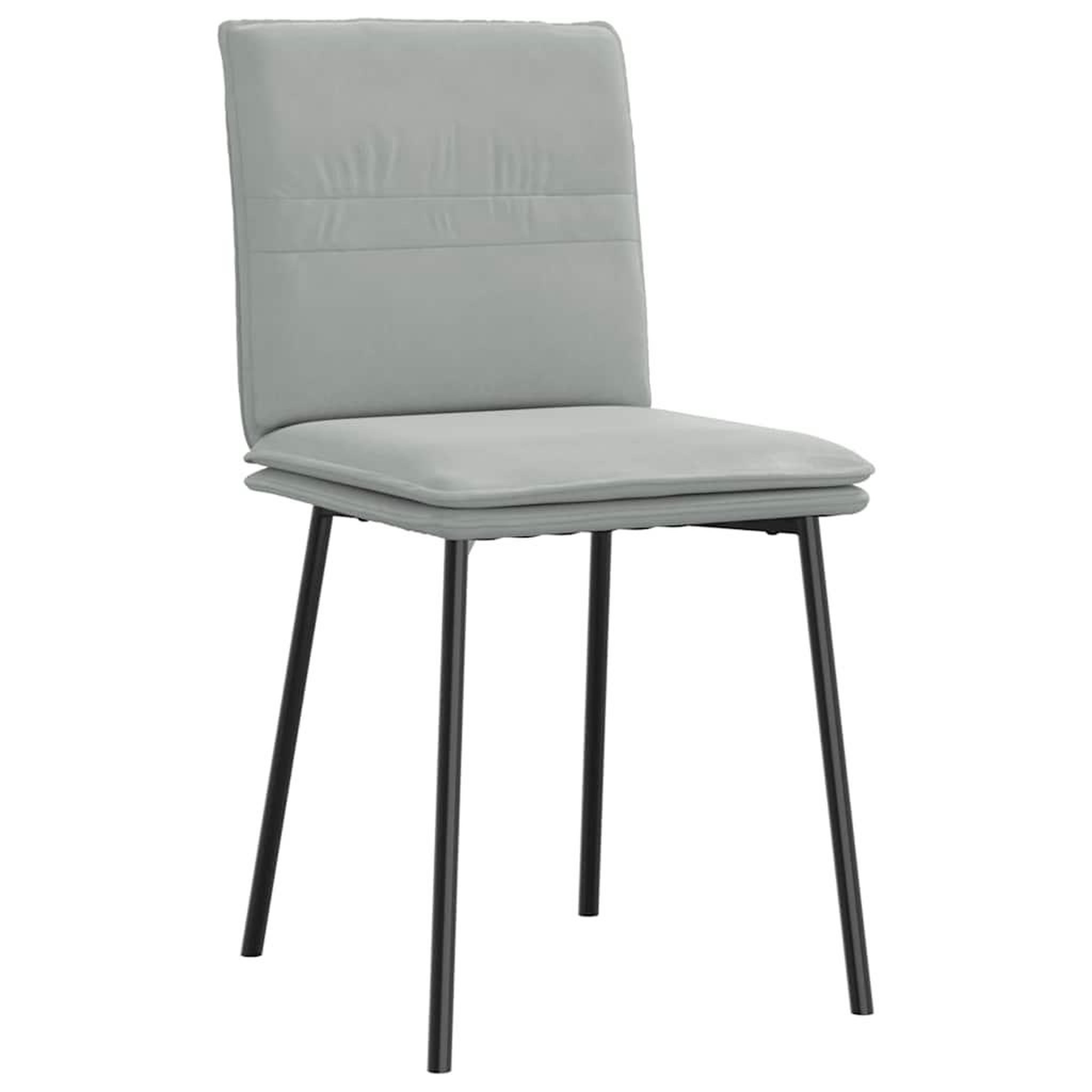 Voir la diapositive 3 : VIDAXL Chaises a manger lot de 6 gris clair velours