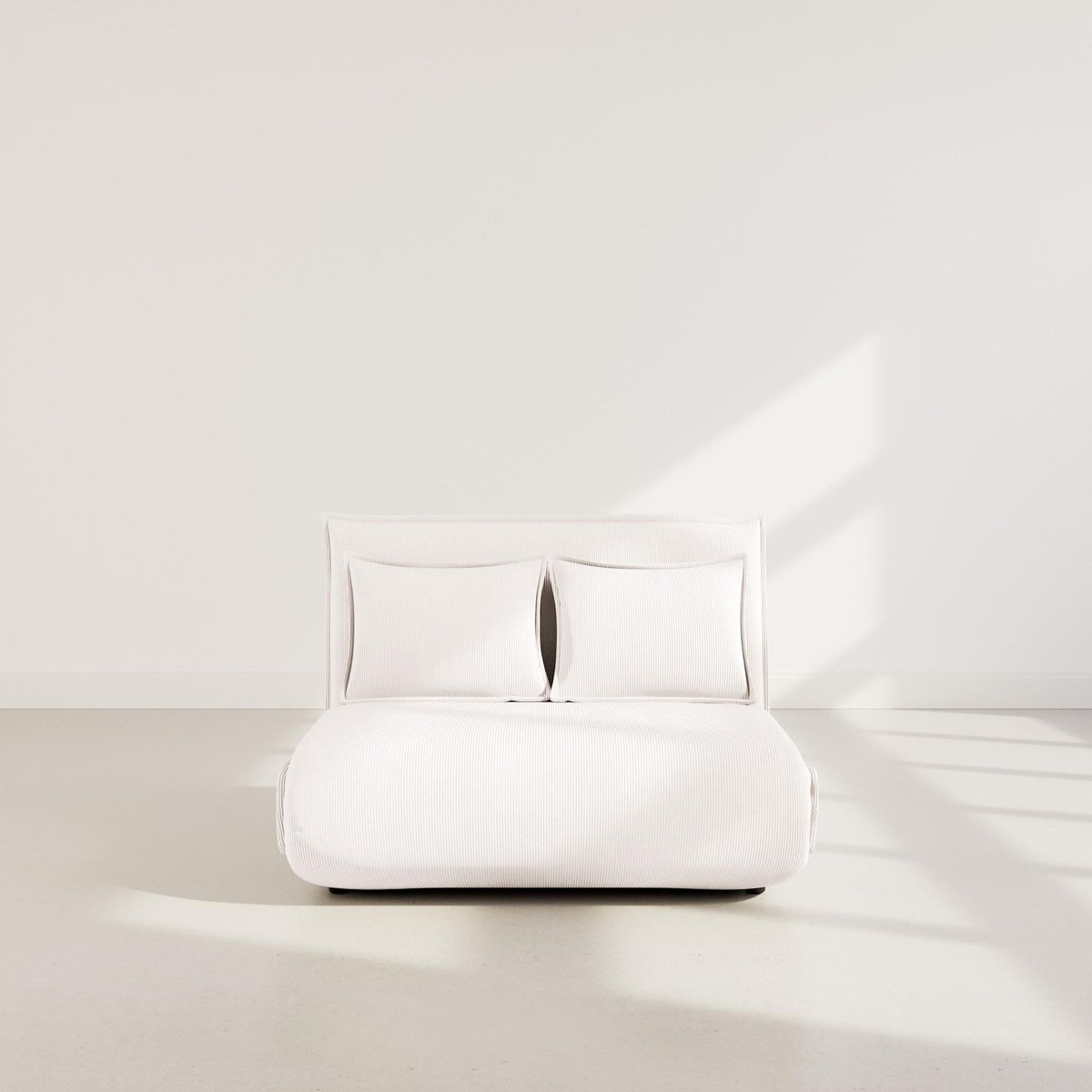 BEST MOBILIER Candice - banquette 2 places convertible clic-clac en velours côtelé