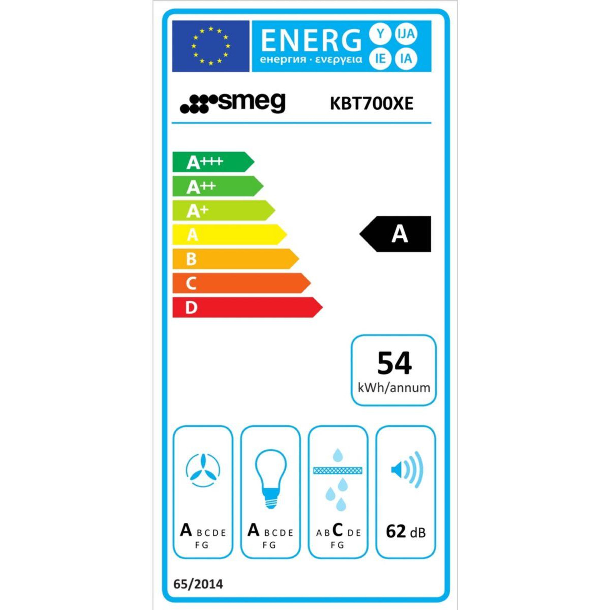 Voir la diapositive 4 : SMEG Hotte décorative murale KBT700XE