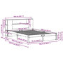Voir la diapositive 6 : VIDAXL Lit bibliotheque sans matelas blanc 160x200 cm bois pin massif